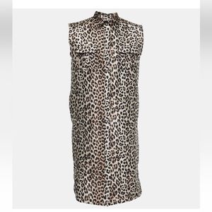 Ganni  size 2 animal print shirt dress